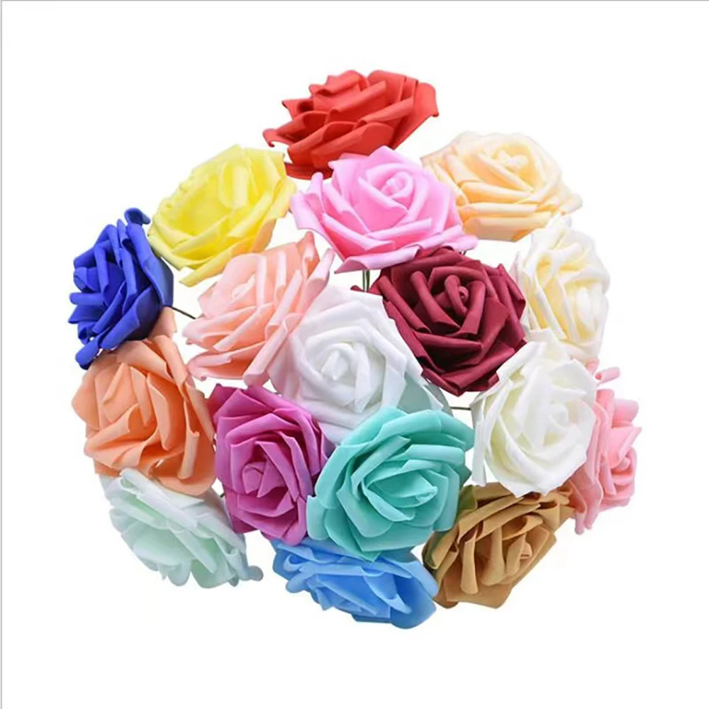 

10/20/30Pcs 8cm Artificial PE Foam Rose Flowers Bridal Bouquets For Wedding Table Home Party Decorations DIY Scrapbook Supplies