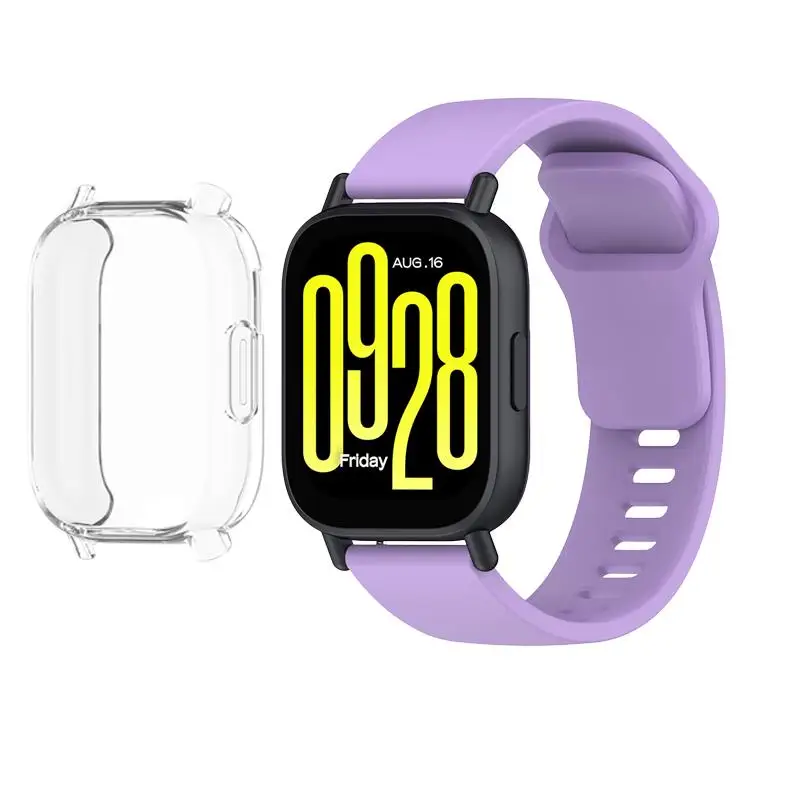 Enhanced Protective Case and Strap Set for Smartwatch - Soft Screen Protector, All-Around Bumper Shell, and Adjustable Band