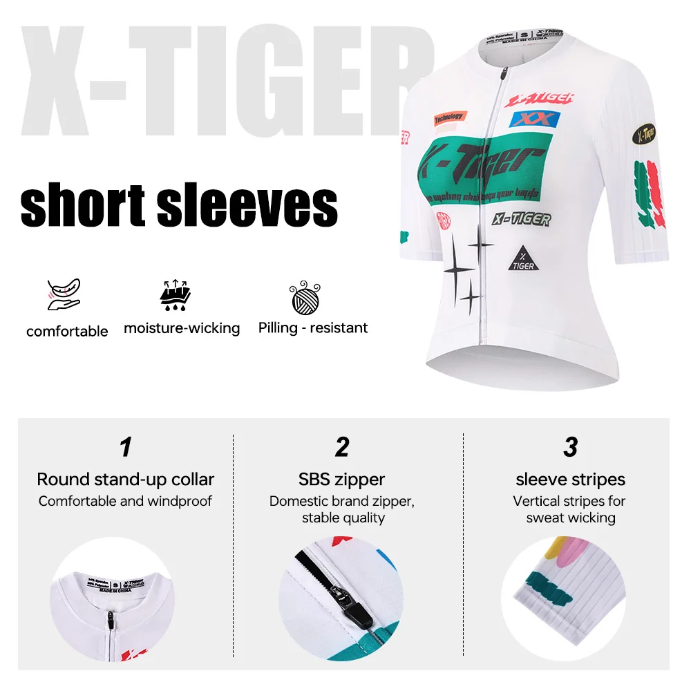 X-Tiger XW-DT-41802 Sommer-Radtrikot-Set für Damen, atmungsaktiv, UV-beständig - Image 2