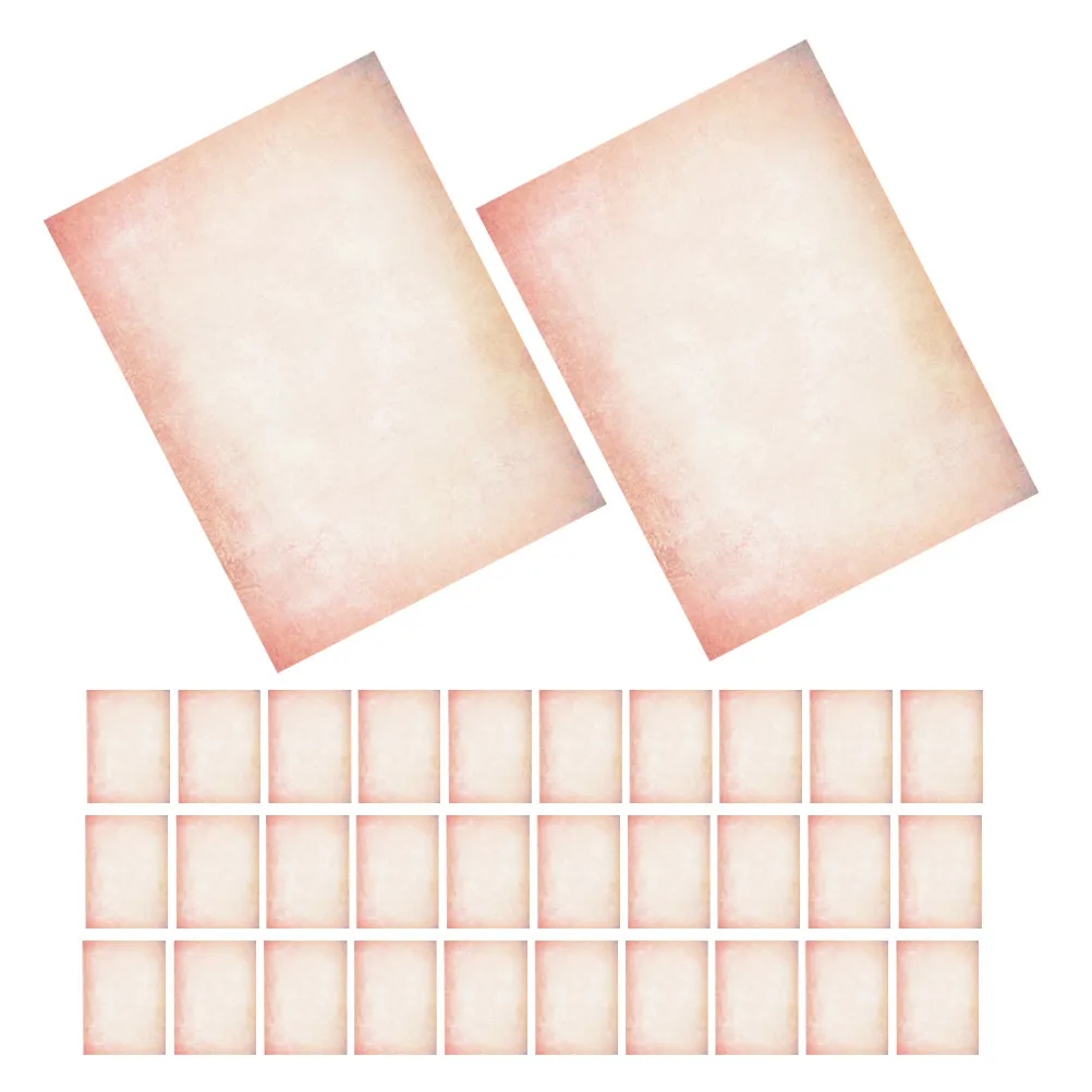 60Pcs 종이 빈티지 DIY 편지 용지 양면 빈 A4 부드러운 표면 인쇄 가능한 초대장 용품