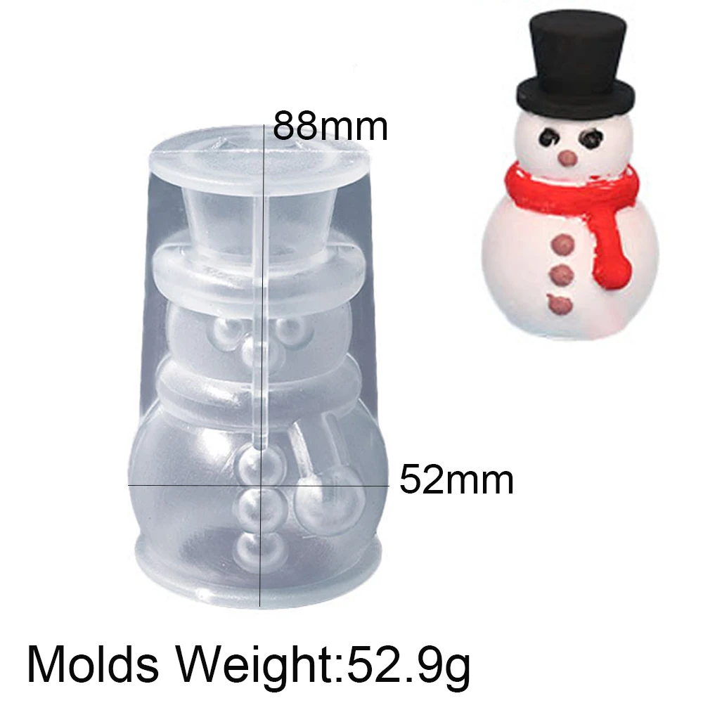 thumbnail image 1 of Molde de vela de decoración navideña 3D para bricolaje, molde de silicona de yeso de resina con forma de copo de nieve, alce, árbol, molde artesanal para decoración del hogar, 1 of 5