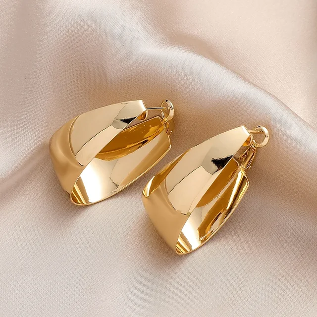 Wide Metal Earrings 1