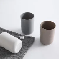 Bathroom Tumblers Plastic Mouthwash Cup Coffee Tea Water Mug Home Travel Simple Solid Color Toothbrush Holder  Drinkware Cup 2
