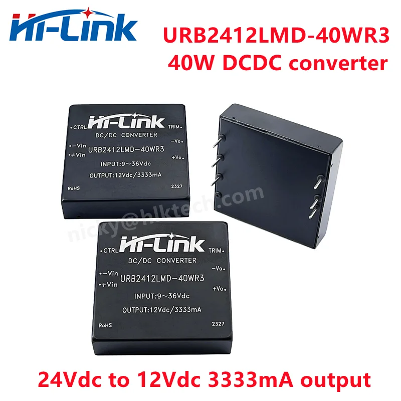 Hi-Link 40W DCDC Converter 24V to 3V 5V 12V 15V 24V Output Switching Power Supply Module for LED lighting source