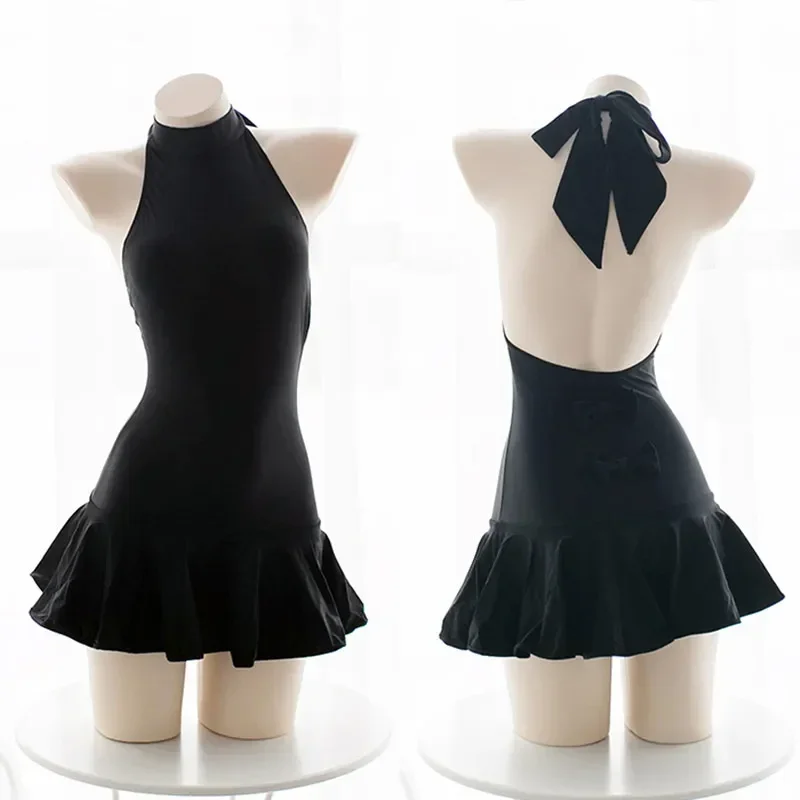 

Cos Saber Japanese Swimsuit Cosplay Fate Zero Stay Night Sukumizu Black Swimwear