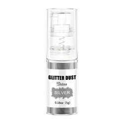 Shimmering Glitter Dust for Edible Decorations and Beverages, 5g (Silver - 0)