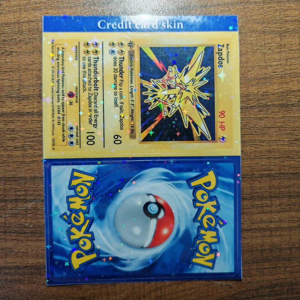 2PCS Pocket Monsters foil Credit card stickers PTCG 25th