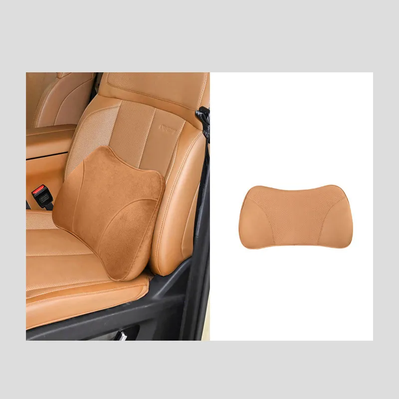체리 ICAUR ICAR V27 차량용 시트 지지대, 스웨이드 허리 받침대, 통기성 좋은 편안한 허리 지지 베개, 차량용품 (새 상품, 좋은 품질)