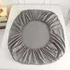 100%polyester 30CM High solid snug fit Egyption Quality Fitted Sheet only Elastic Band Around Mattress Easy Care(no pillowcases) 6