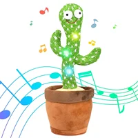 Sing And Dance Cactus Electron Plush Toy Soft Plush Doll Babies Cactus That Repeat What You Say Voice Interactive Bled 1