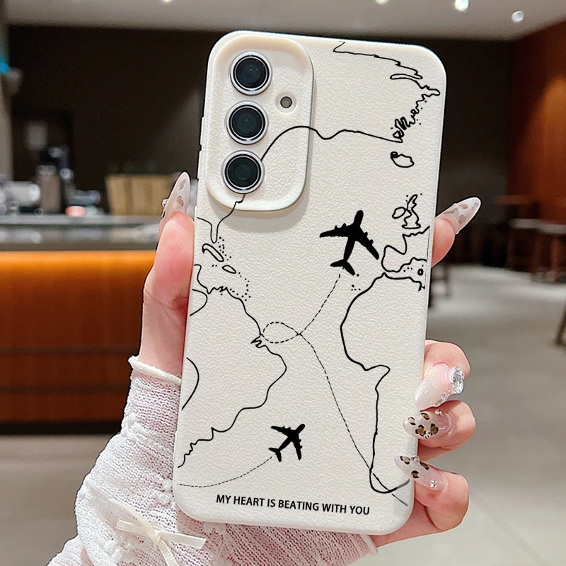 Airplane Route Design Phone Case - Stylish Protective Cover