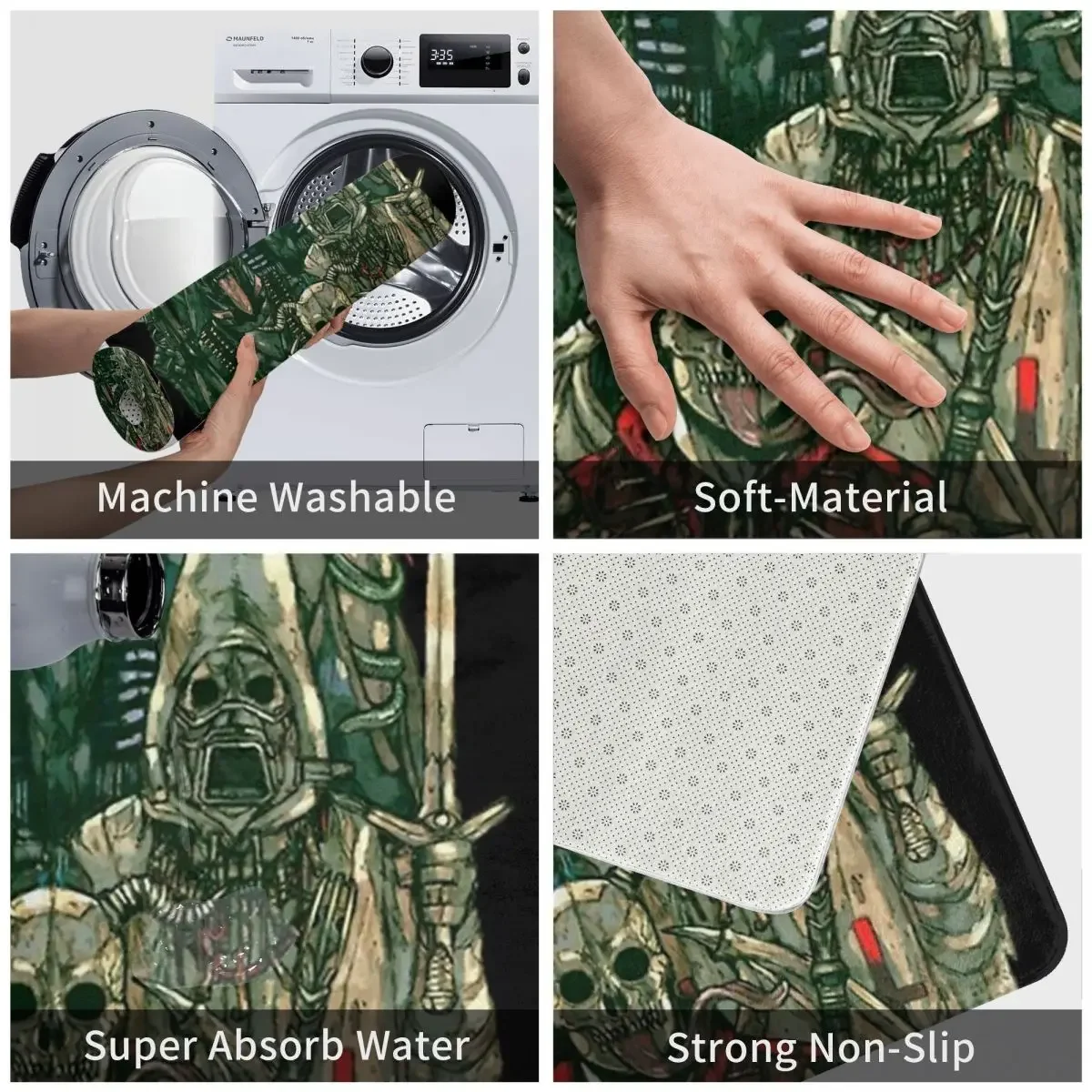 Dorohedoro Metal Kitchen Non-Slip Carpet Hayashida Living Room Mat Entrance Door Doormat Floor Decor Rug