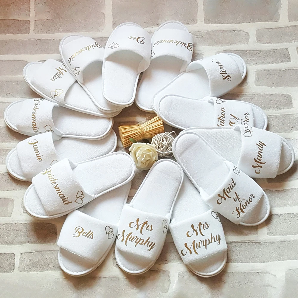 Bridal Party Slippers Cheap Bridesmaid Slippers Bridesmaid
