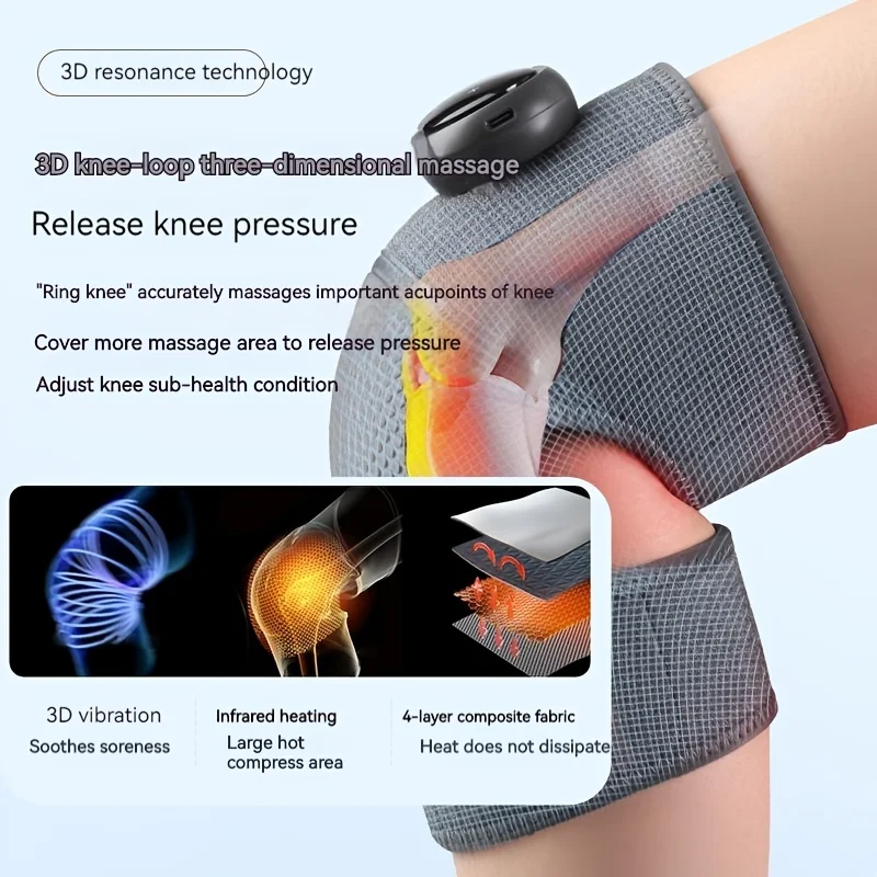 Knee Pads Infrared Heat Vibration Massage Relieve Arthritis Pain Gifts for  the