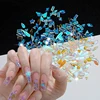 Crystal White Nail Rhinestone AB Charms Luxury Nail Art Flatback Gems for 3D Nail Decorations Glitter Manicure Nail Decal 3