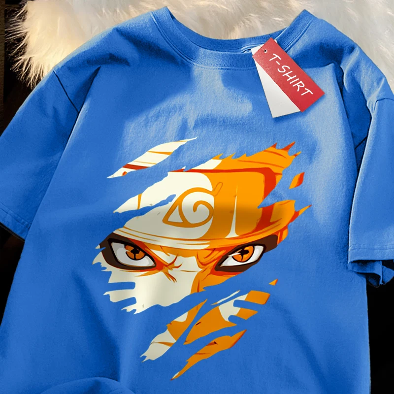 Uzumak.i - Naru.to Naruto -ナルト T-Shirt Women'S Shoulder Drop Normcore T-Shirt Aesthetic Sports Tshirt Home Graphic Short Sleeved 2