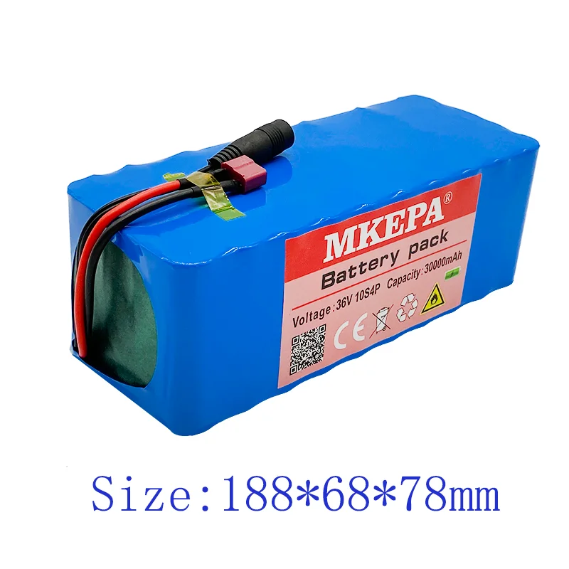 Bateria 500w Bateria de Alta Potência 42v 30000mah Ebike Bicicleta Elétrica Bms 42v Bateria com Xt60 Plug Mais Carregador 36v 10s4p 30ah - Image 5