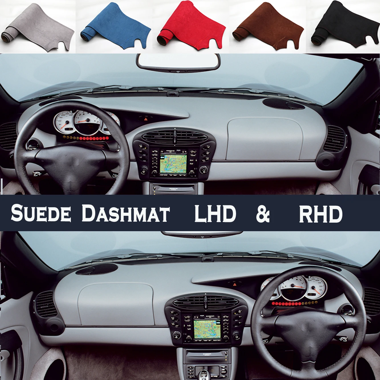 Car Styling Camoscio Dash Mat Covers Dash Mat Dashboard Pad Protector Accessorio Per Porsche Boxster Targa 986 996 911 X50 1999-2004