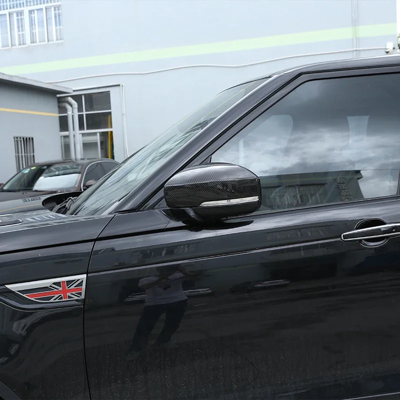 레인지 로버 스포츠 L494 2014-2017 용 ABS 탄소 섬유 Landrover Discovery 4 5 용 ABS 플라스틱 측면 백미러 커버 트림