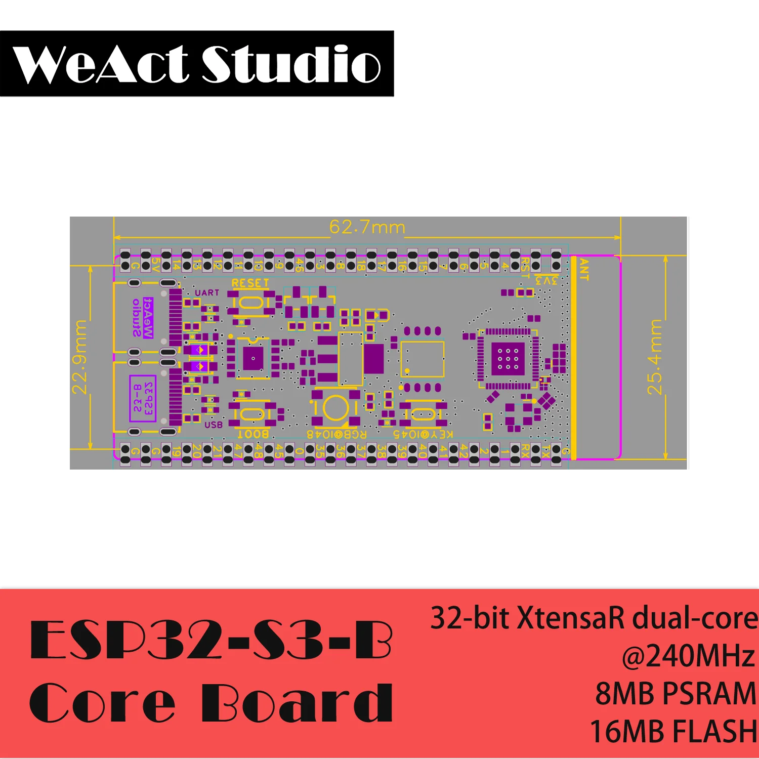 Placa de Desenvolvimento Wi-fi Bluetooth Compatível Ble 5.0 Módulo sem Fio Micropython Malha Esp32-s3-n16r8 - Imagem 5