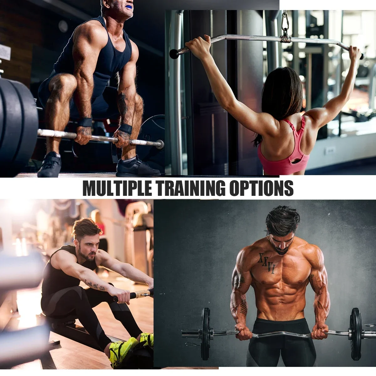 1 Pair Cowhide Weight Lifting Gloves 4