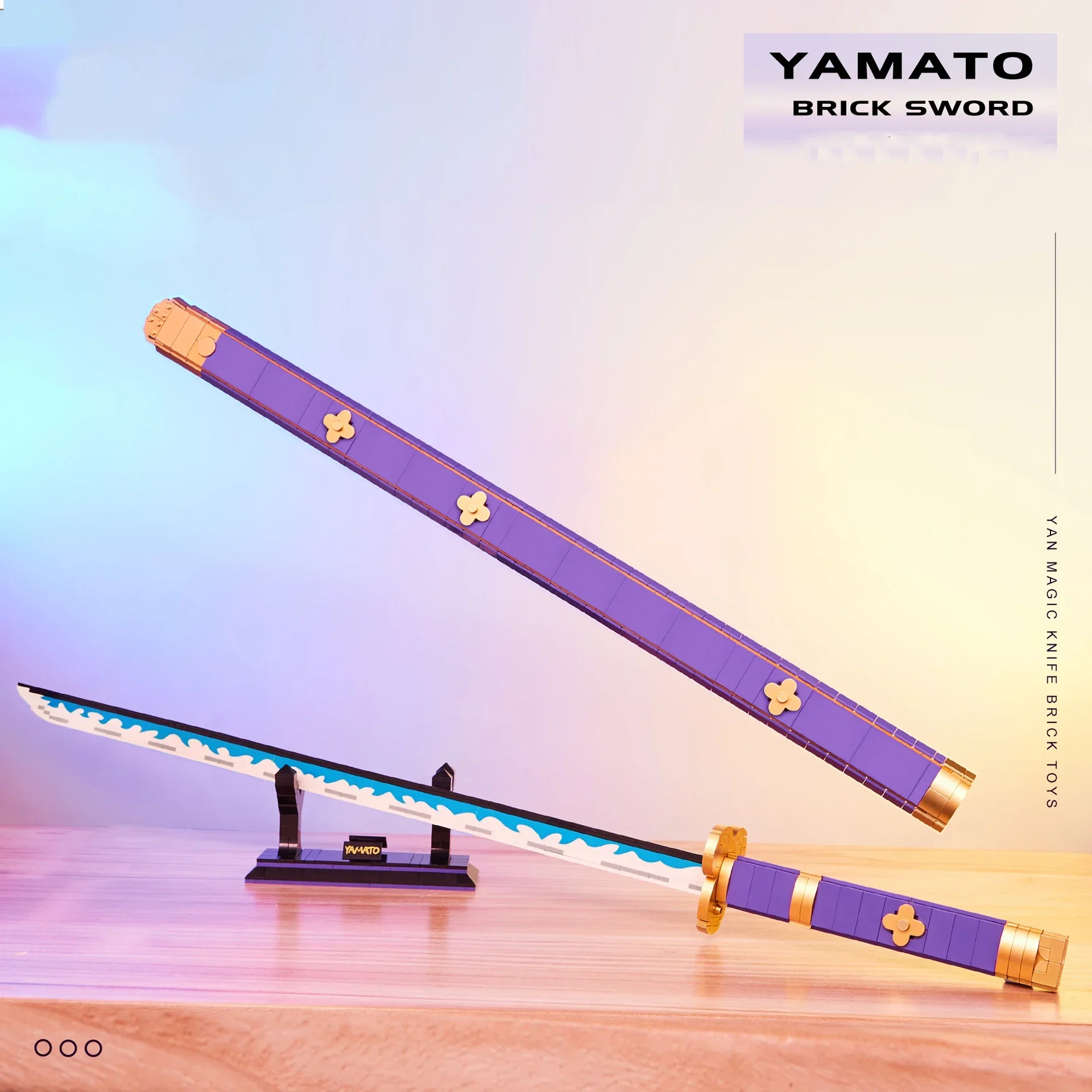 Roronoa Zoro Katana Building Blocks Model Cosplay Simulation Sword Samurai  Knife Bamboo Weapon Bricks Anime Boys Toys