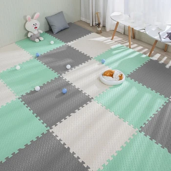 Tapis de jeu en mousse pour bébé, 16 pièces, tapis de Puzzle pour enfants, carreaux d'exercice imbriqués, carrelage de sol, jouet, tapis doux 30x30x1cm 1