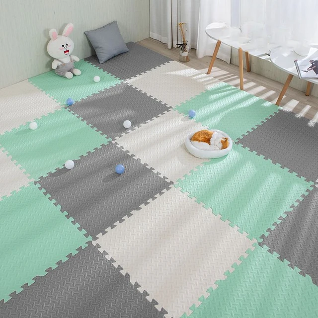 Tapis de jeu en mousse pour bébé, 16 pièces, tapis de Puzzle pour enfants, carreaux d'exercice imbriqués, carrelage de sol, jouet, tapis doux 30x30x1cm 1