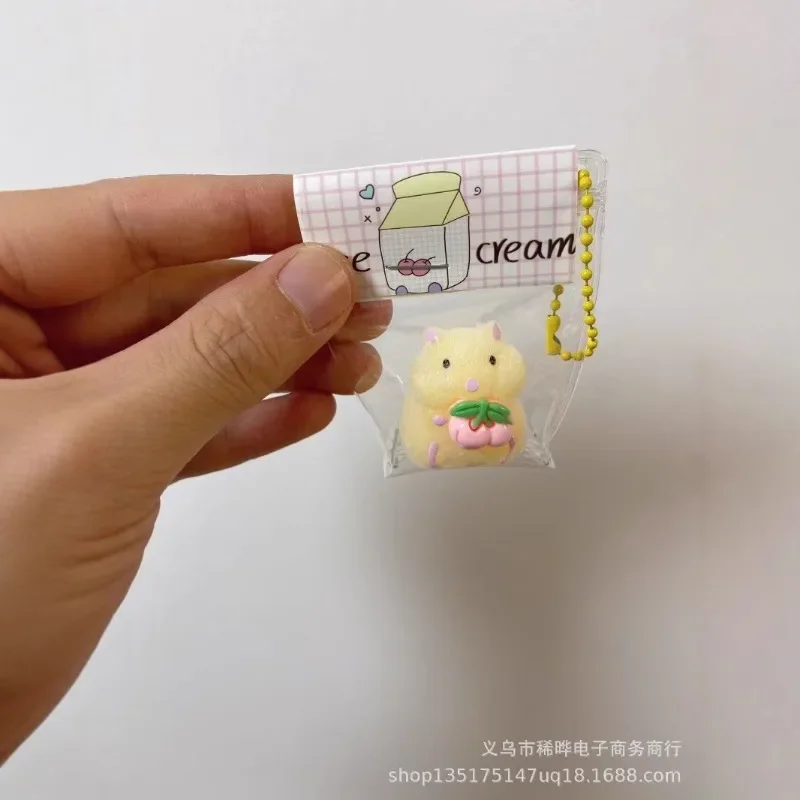 Kawaii Cute Hamster Mini Squeeze Toys for Children Adult Stress Relieving Small Pendant Slow Rebound  Squishies Fidget Toys 2