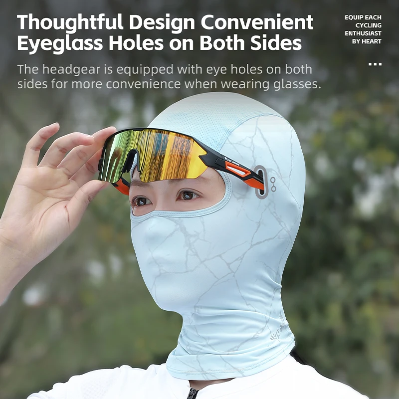 WEST BIKING Summer Cycling Headgear Ice Silk Sunscreen Full Face Mask UPF50+ Anti-UV Photochromic Running Fishing Balaclava Cap 4