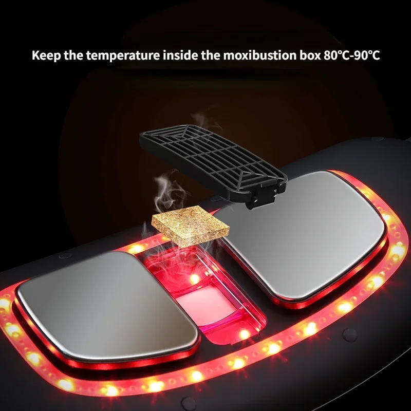 PANGAO Wais8 Heating Rubbing Abdominal Instrument Belly Electric Moxibustion Therapy Hot Compress Belt Automatic Abdomen Massage