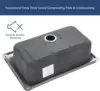 33 x 22 x 9 Inch Top mount Drop in Stainless Steel Double Bowl Kitchen Sink with Strainer 18 Gauge Stainless Steel 3 Faucet Hole 5