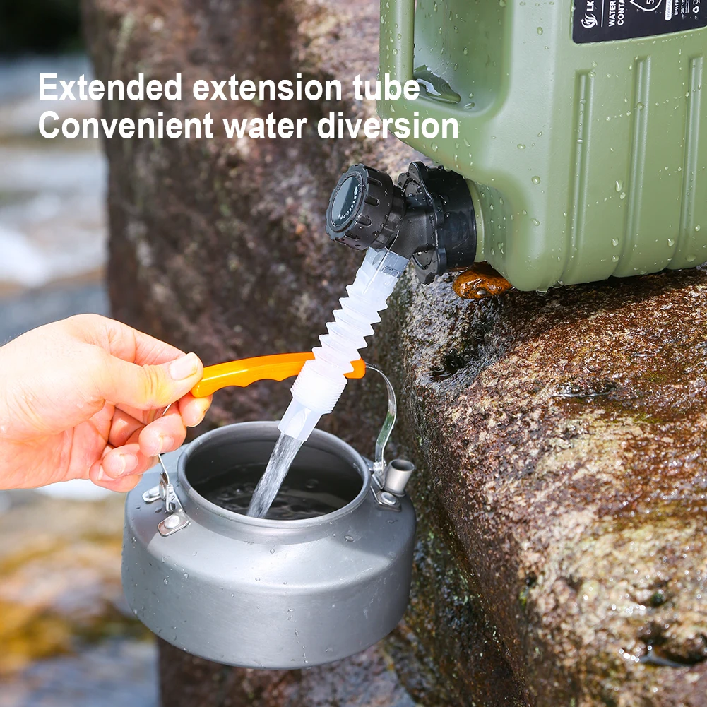 Water Storage Bag 5/11L Outdoor Water Bin Large Capacity Portable Camp Water Bag with Detachable Faucet No Leakage for Camping Fishing Picnic