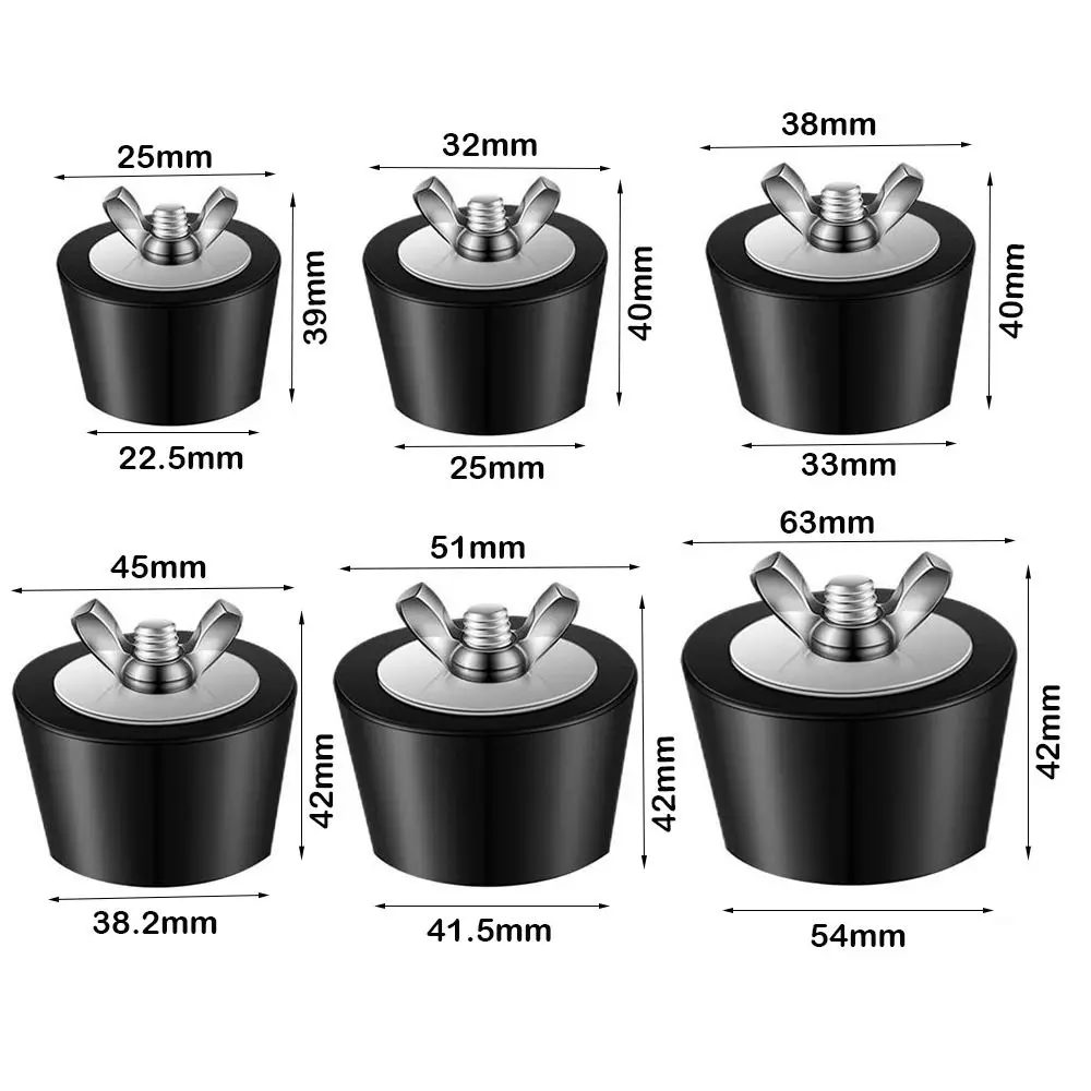 New Rubber Pool Winterizing Plug With Stainless Steel Screw Black Winter Expansion Plug Swimming Pool Fittings