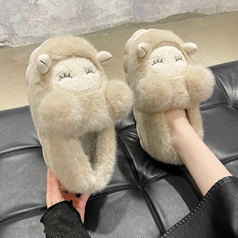 

Кроссовки женские зимние на платформе, удобные клоги, удобная обувь на толстой подошве, из флока, короткая плюшевая обувь в римском стиле, на плоской подошве