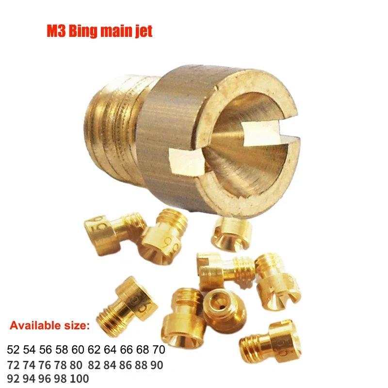 Carburetor M3 Bing Main Jet gr spray nozzle YY50QT-8 LF50QT8A X1 LJ50QT-E Nozzle Carburador Gicleur Carburettor Main Jets motorcycle carburetor brush cutter carburetor