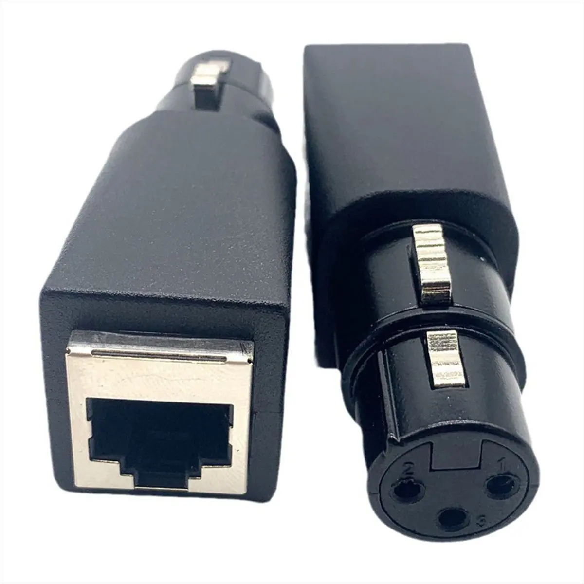 (A75T) 4개 DMX-RJ45 커넥터, RJ45 이더넷-3핀 XLR DMX 어댑터, 오디오 비디오용 3핀 XLR 암수 어댑터