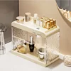 2025Makeup Organizer Glacier-textured Icy-finish Display Shelf Cosmetic Makeup Organizer for Vanity Desktop and Bathroom Storage 1