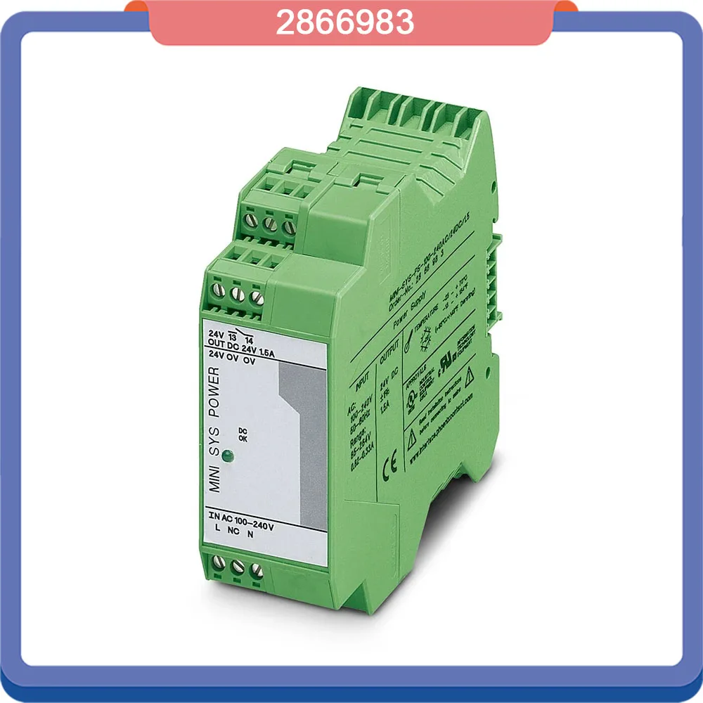 2866983 For Phoenix Power Supply MINI-SYS-PS-100-240AC/24DC/1.5 3 2866983 For Phoenix Power Supply MINI-SYS-PS-100-240AC/24DC/1.5