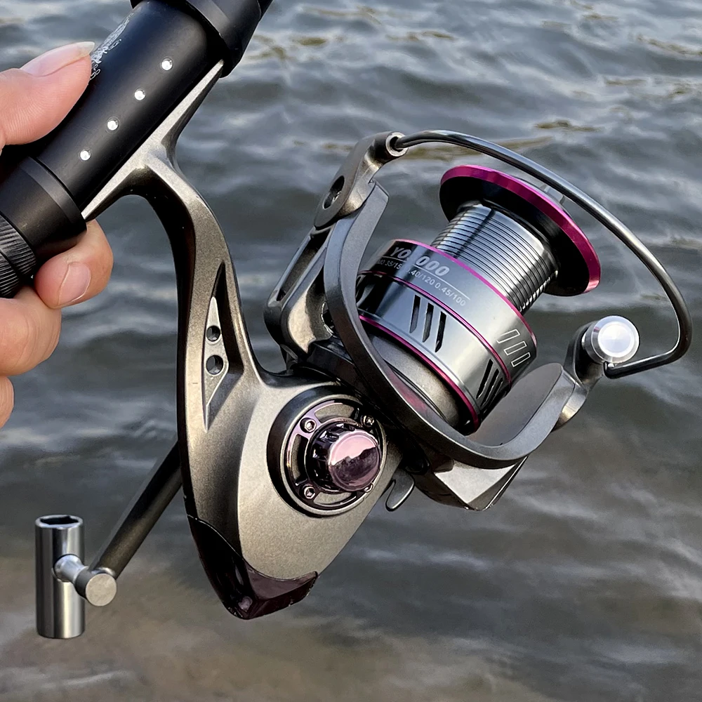 Metal Spool Spinning Fishing Reel 1000-7000 Series Fishing Wheel Drag Systerm 10kg Tackle Saltwater Freshwater