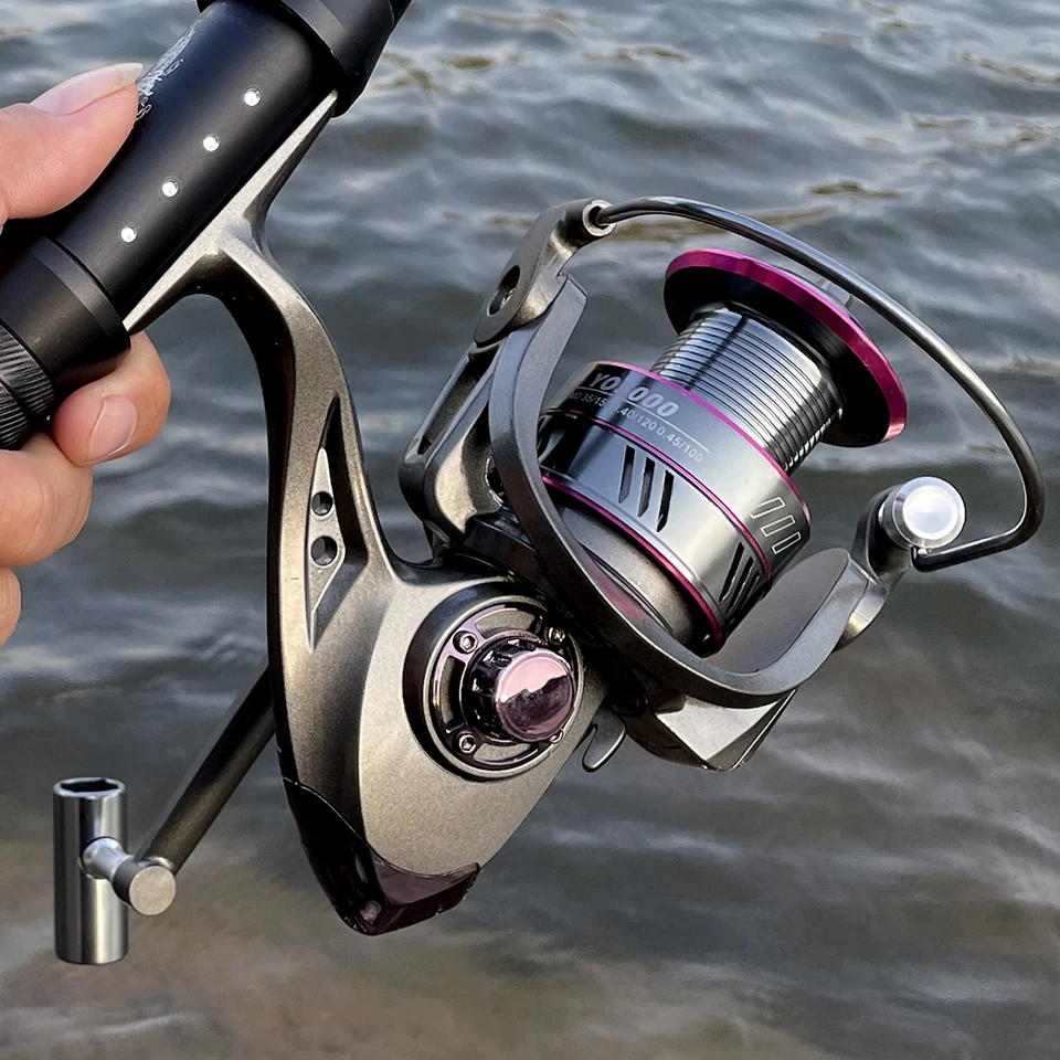 Moulinet Baitcasting Métal - Rapport 7.2:1, Frein 8 Kg, Bobine Longue Portée, Pêche Eau Douce/Salée - 9