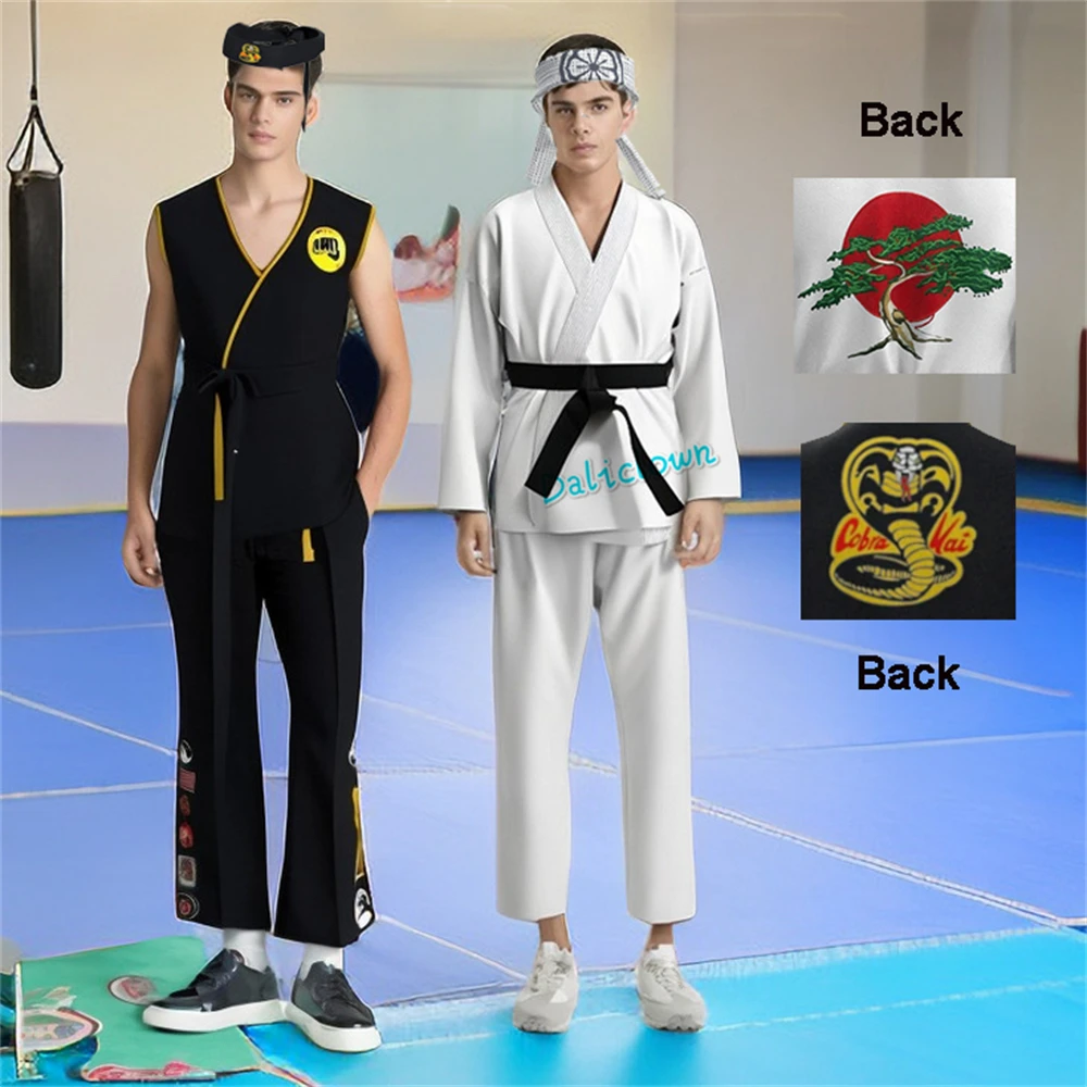 

Anime Game KOF Cosplay Costume Cobra Kai Val Armorr Karate Uniform Taekwondo Clothes For Kids Man Gladiator Role Play Costume