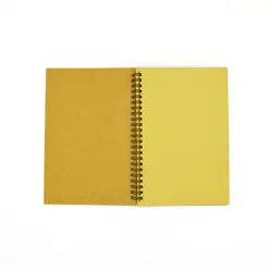 Whimsical Kawaii Spiral-bound Notebook - 50 Sheets, A5/A6 Size - A5 (KhakiCoverKhakiPage)
