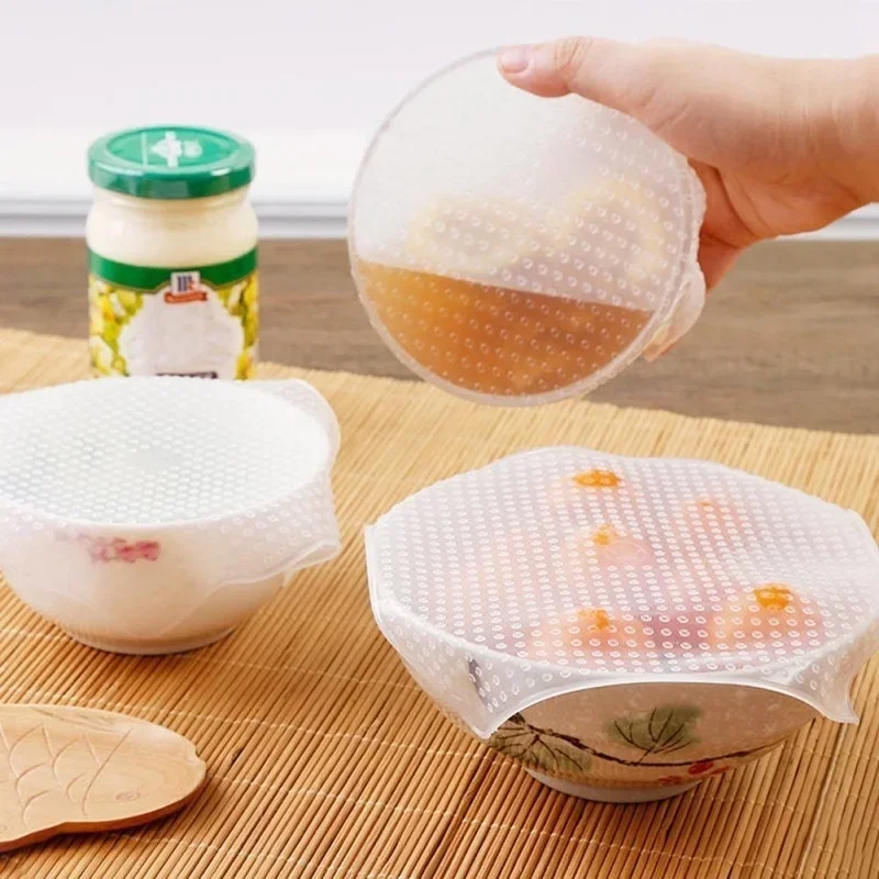 

Kitchen Household Tools Adaptable Silicone Lids Reusable Silicone Cover Bowl Food Wrap Lid Stretch Multifunctional Fresh Keeping