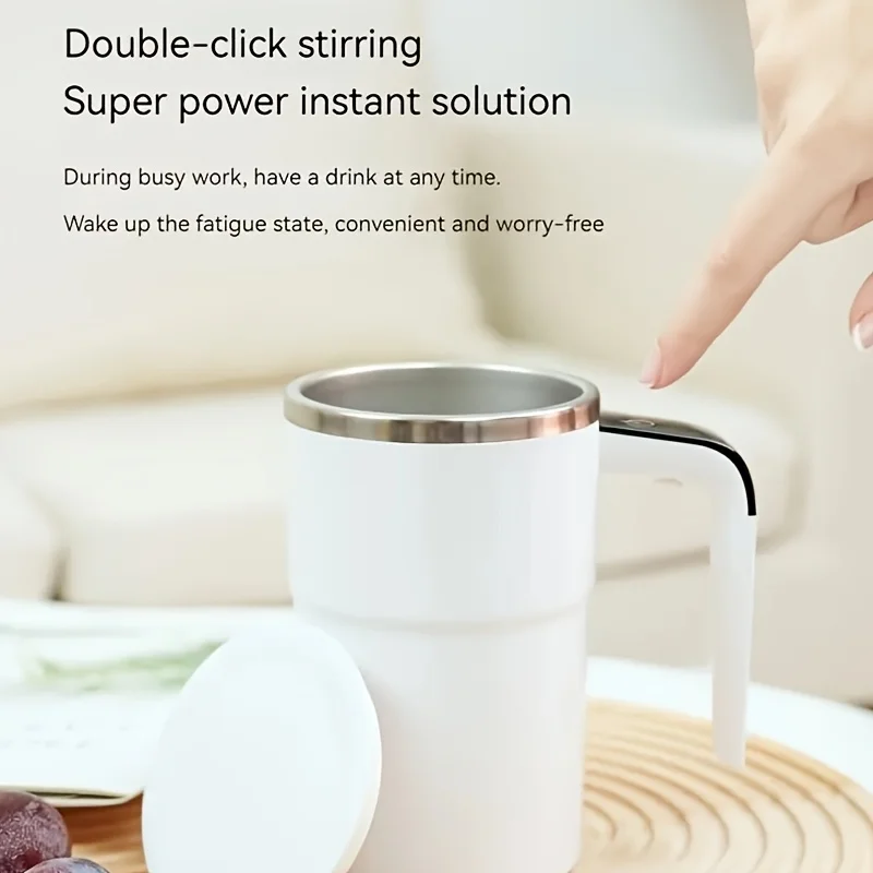 Lue's House Temperature Display Automatic Stirring Cup Rechargeable Magnetic Automatic Stirring Coffee Cup Portable Travel Water Cup - Image 3