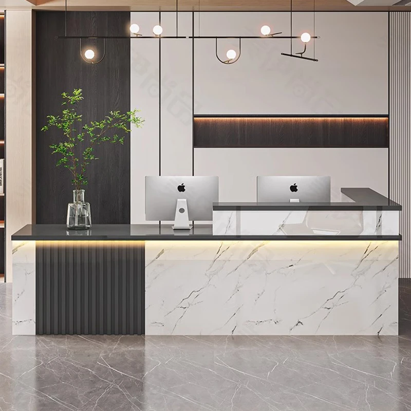 Display Nordic Reception Desks Salon Beauty Modern Purpito Reception Desks Luxury Office Recepci&oacute;n Negocio Commercial Furniture