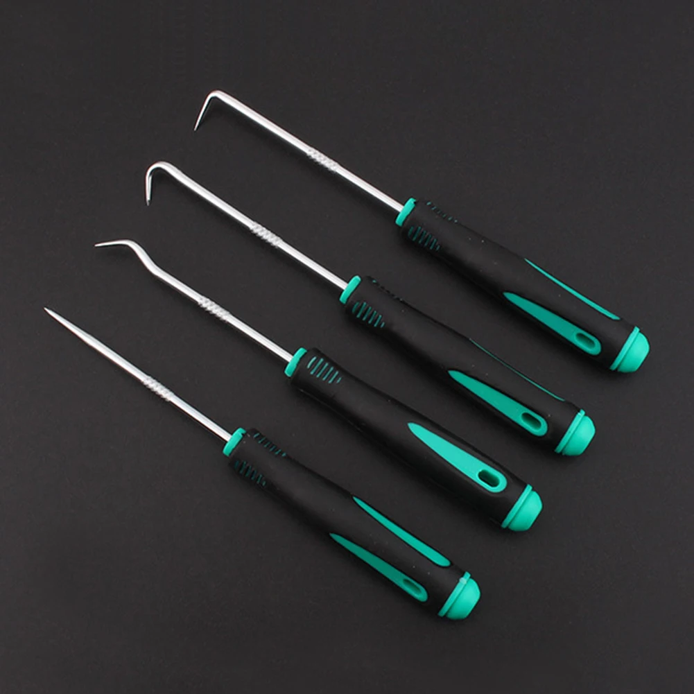 Oil Seal Screwdrivers O Ring Seal Set Pick and Hook Set 4Pcs Car Oil Seal Screwdrivers O-ring Gasket Washer Puller Remover 240mm/165mm Pick and Hook Set Auto Repair Tools Accessories