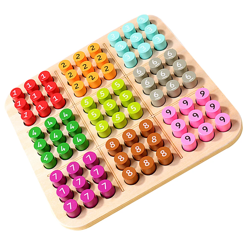 

Easy Rainbow Sudoku Children Leisure Plaything Wooden Game Toy Kids Peg Board Arithmetic Learning Supplies Math Shape Puzzle