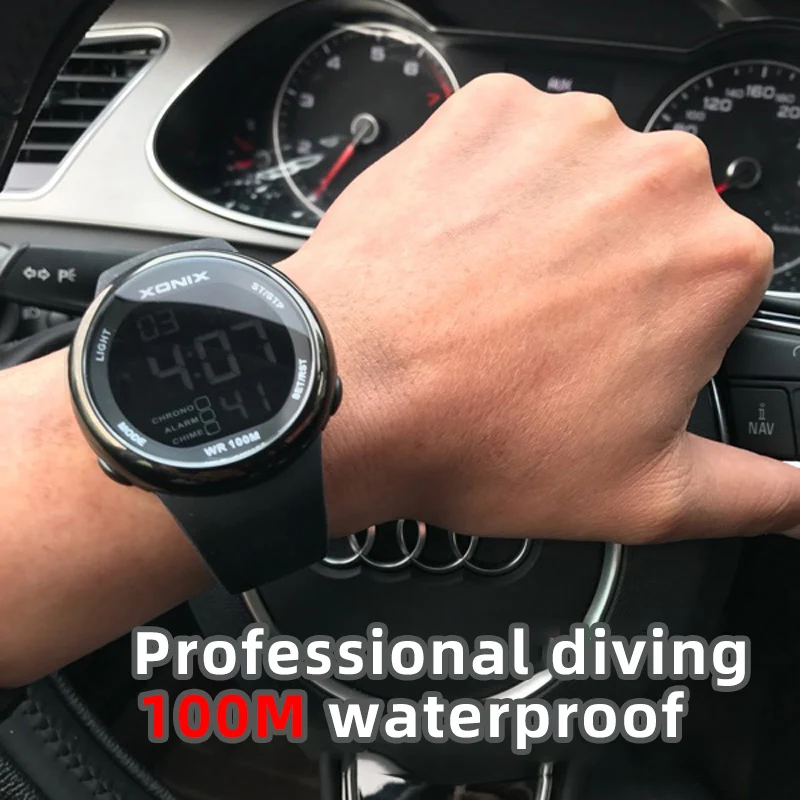 Movement Upgrade Professional Diving Watch Men 100M Waterproof Chronograph Countdown Digital Watch Sport Wristwatch reloj hombre tissot t sport chrono xl классический кварцевый t116 617 22 041 00 t1166172204100 100m мужские часы