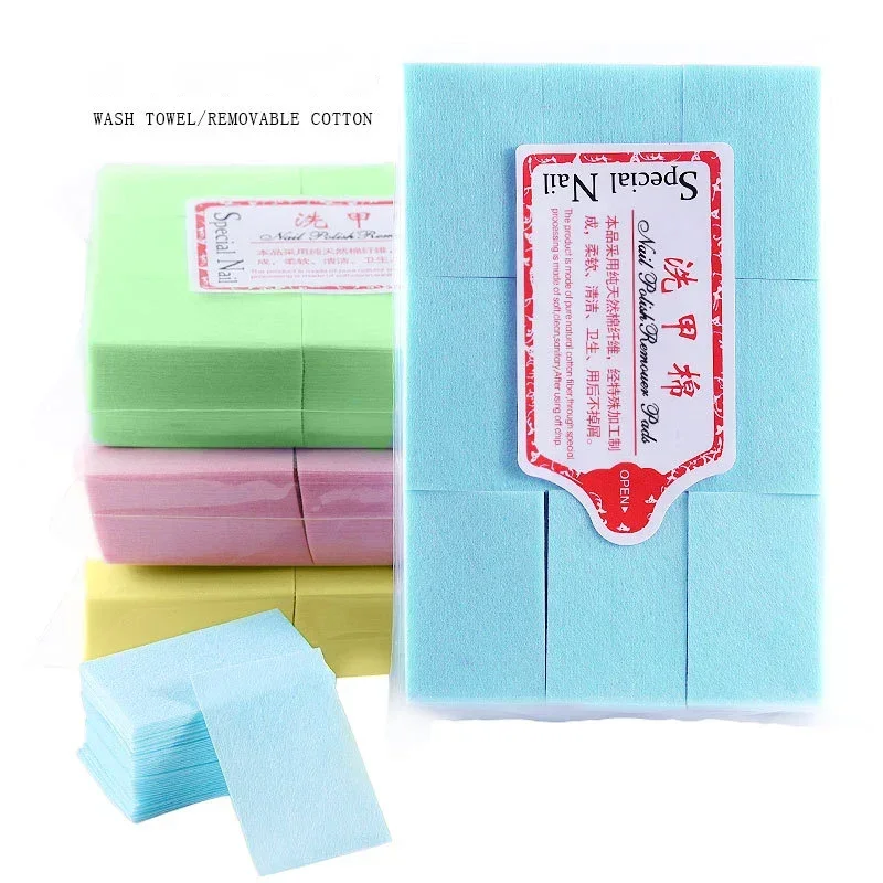 Lint Free Nail Polish Remover Pads Fibre Thickened Cotton Wipes Hard Soft Nail Art Cleaning Tool 400/600/603pcs/bag Nail Polish Remover Nail Gel Remover Nail Polish Remover Wipes Nail Cotton Pads Disposable Nail Pads